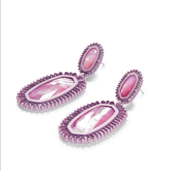 Kendra Scott Jewelry - Kendra Scott Kaki Earrings In Lilac Pearl